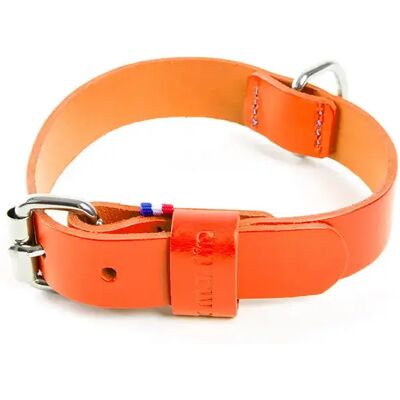 Collier pour chien cuir Martin Sellier Orange - Publicité Collier pour chien cuir Martin Sellier Orange - Publicité
