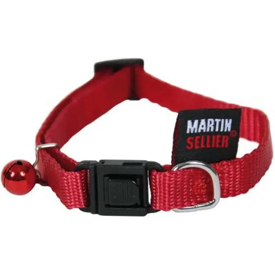Collier pour chat uni nylon Martin Sellier Rouge - Publicité Collier pour chat uni nylon Martin Sellier Rouge - Publicité