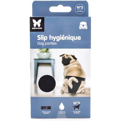 Slip pour chien Martin Sellier N 3 Noir - Publicité Slip pour chien Martin Sellier N 3 Noir - Publicité