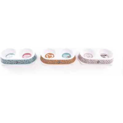 Gamelle pour chien double Martin Sellier Multicolore - Publicité Gamelle pour chien double Martin Sellier Multicolore - Publicité