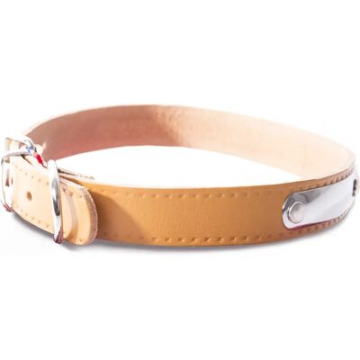 Collier pour chien en cuir bavette Martin Sellier Rive Beige - Publicité Collier pour chien en cuir bavette Martin Sellier Rive Beige - Publicité