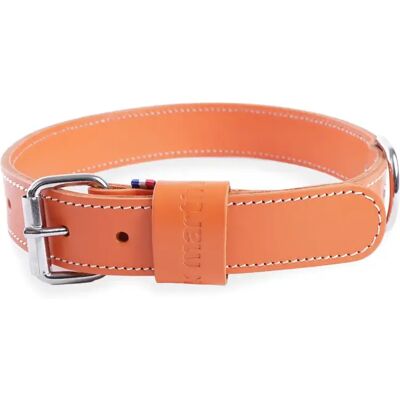 Collier double épaisseur cuir pour chien Martin Sellier 30/65 Orange - Publicité Collier double épaisseur cuir pour chien Martin Sellier 30/65 Orange - Publicité