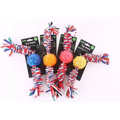 Corde pour chiot + balle Martin Sellier Multicolore - Publicité Corde pour chiot + balle Martin Sellier Multicolore - Publicité