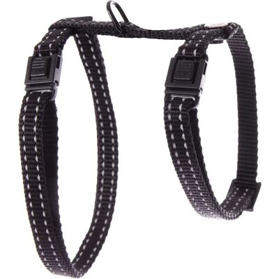 Harnais pour chat réglable nylon Martin Sellier Noir - Publicité Harnais pour chat réglable nylon Martin Sellier Noir - Publicité