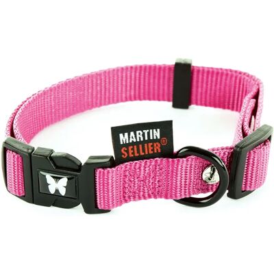 Collier réglable nylon pour chien Martin Sellier 25-45/65 Rose - Publicité Collier réglable nylon pour chien Martin Sellier 25-45/65 Rose - Publicité