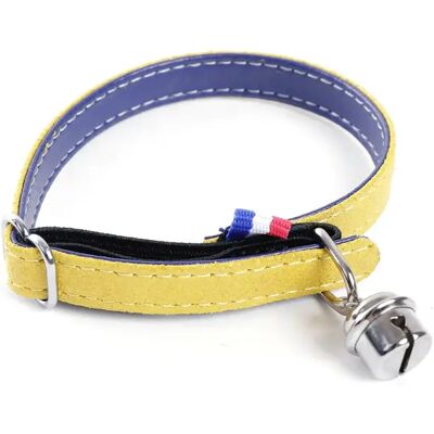 Collier simili cuir pour chat Martin Sellier Irise Jaune - Publicité Collier simili cuir pour chat Martin Sellier Irise Jaune - Publicité