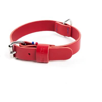 Collier pour chien en cuir bicolore Martin Sellier 499 Rouge - Publicité Collier pour chien en cuir bicolore Martin Sellier 499 Rouge - Publicité