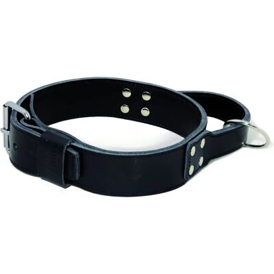 Collier pour chien d'intervention avec poignées en cuir vachette Martin Sellier Noir - Publicité Collier pour chien d'intervention avec poignées en cuir vachette Martin Sellier Noir - Publicité