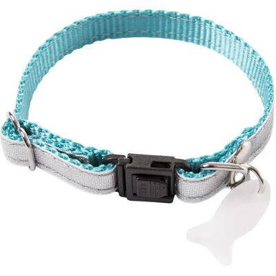 Collier pour chat new disco Martin Sellier Bleu - Publicité Collier pour chat new disco Martin Sellier Bleu - Publicité