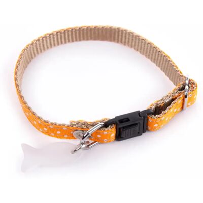 Collier pour chat pois Martin Sellier Orange - Publicité Collier pour chat pois Martin Sellier Orange - Publicité