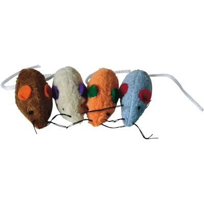 Jouet peluche pour chat souris polaire + catnip Martin Sellier (x4) Multicolore - Publicité Jouet peluche pour chat souris polaire + catnip Martin Sellier (x4) Multicolore - Publicité