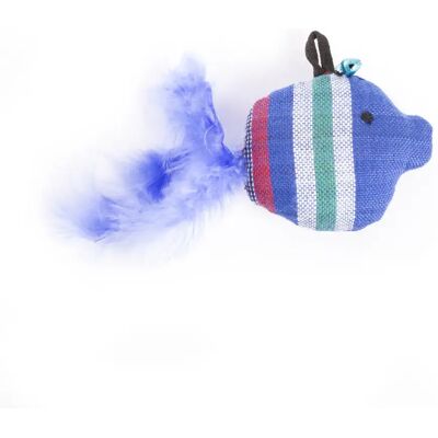 Jouet peluche pour chat poisson bulle Martin Sellier Bleu - Publicité Jouet peluche pour chat poisson bulle Martin Sellier Bleu - Publicité
