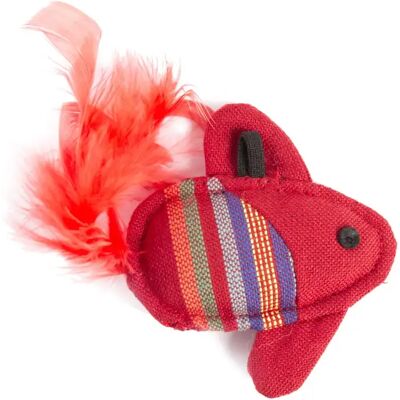 Jouet peluche pour chat poisson volant Martin Sellier Rouge - Publicité Jouet peluche pour chat poisson volant Martin Sellier Rouge - Publicité