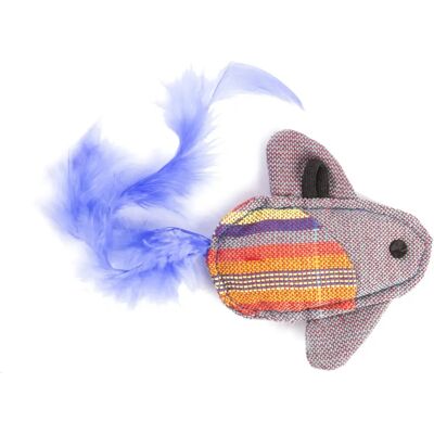 Jouet peluche pour chat poisson volant Martin Sellier Bleu - Publicité Jouet peluche pour chat poisson volant Martin Sellier Bleu - Publicité