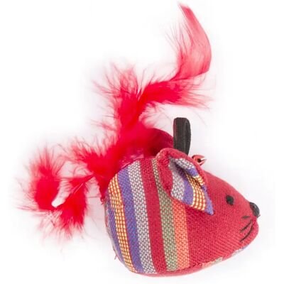 Jouet peluche pour chat souris Martin Sellier Rouge - Publicité Jouet peluche pour chat souris Martin Sellier Rouge - Publicité