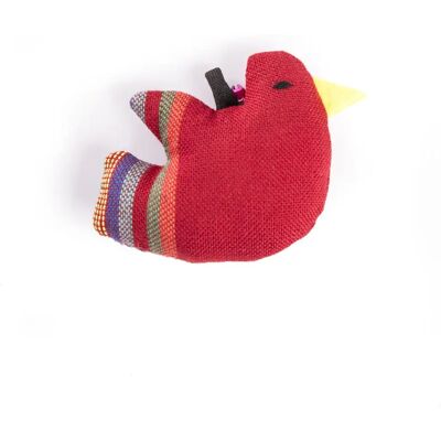 Jouet peluche pour chat oiseau Martin Sellier Rouge - Publicité Jouet peluche pour chat oiseau Martin Sellier Rouge - Publicité
