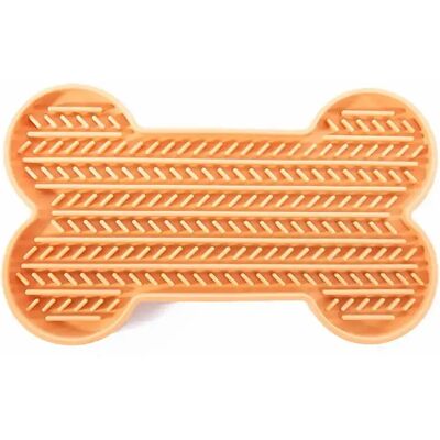 Tapis de léchage os silicone Martin Sellier Jaune - Publicité Tapis de léchage os silicone Martin Sellier Jaune - Publicité