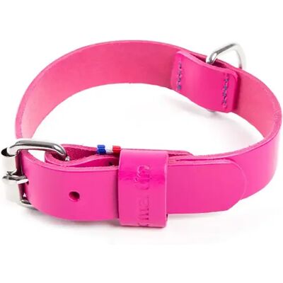 Collier pour chien en cuir bicolore Martin Sellier 499 Rose - Publicité Collier pour chien en cuir bicolore Martin Sellier 499 Rose - Publicité