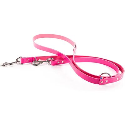Laisse pour chien en cuir multi bicolore Martin Sellier 499 Rose - Publicité Laisse pour chien en cuir multi bicolore Martin Sellier 499 Rose - Publicité