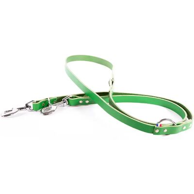 Laisse pour chien en cuir multi bicolore Martin Sellier 499 Vert - Publicité Laisse pour chien en cuir multi bicolore Martin Sellier 499 Vert - Publicité