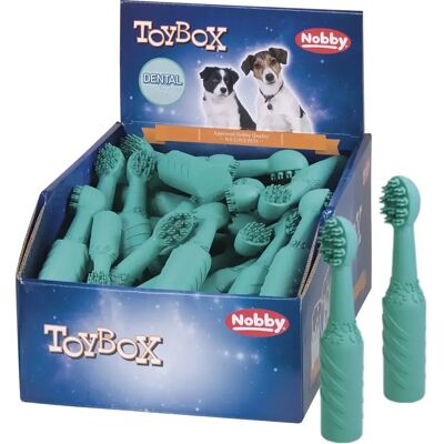 Brosse à dents pour chien Nobby Pet Dental Line (x40) Turquoise - Publicité Brosse à dents pour chien Nobby Pet Dental Line (x40) Turquoise - Publicité