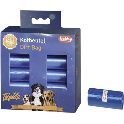 Sacs à déjections canines Nobby - Pack de 20, Bleu, 15 sacs par rouleau - Publicité Sacs à déjections canines Nobby - Pack de 20, Bleu, 15 sacs par rouleau - Publicité