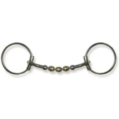 Mors PESSOA pour cheval avec boules rotatives en cuivre - Équipement équestre - Publicité Mors PESSOA pour cheval avec boules rotatives en cuivre - Équipement équestre - Publicité