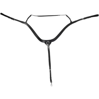 Collier de chasse pour cheval avec pont long QHP Noir - Publicité Collier de chasse pour cheval avec pont long QHP Noir - Publicité