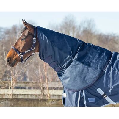 Couvre-cou pour cheval imperméable QHP 200 g Bleu - Publicité Couvre-cou pour cheval imperméable QHP 200 g Bleu - Publicité