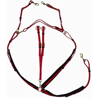Collier de chasse pour cheval T de T Rouge - Publicité Collier de chasse pour cheval T de T Rouge - Publicité