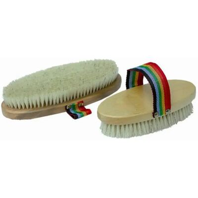 Brosse pour chevaux TATTINI - Soie naturelle, support en bois - Publicité Brosse pour chevaux TATTINI - Soie naturelle, support en bois - Publicité