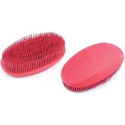 Brosse en caoutchouc souple pour muselière Umbria Equitazione Rose - Publicité Brosse en caoutchouc souple pour muselière Umbria Equitazione Rose - Publicité
