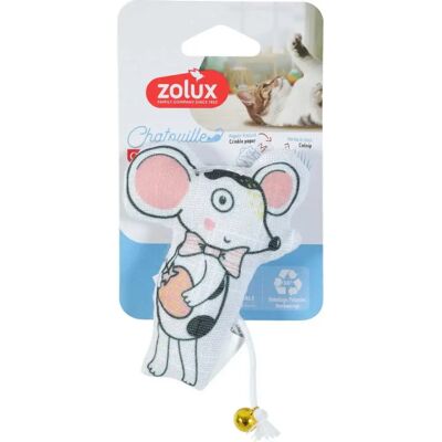 Jouet pour chat souris en grelot fraise Zolux Blanc - Publicité Jouet pour chat souris en grelot fraise Zolux Blanc - Publicité