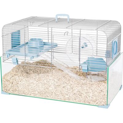 Cage pour hamster Zolux Panas - Bleu - 52x35x29 cm - Publicité Cage pour hamster Zolux Panas - Bleu - 52x35x29 cm - Publicité