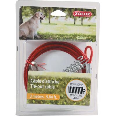 Laisse Zolux pour chien avec ressort anti-choc - 3m - Publicité Laisse Zolux pour chien avec ressort anti-choc - 3m - Publicité