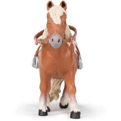 Figurine avec selle Papo Poney shetland Marron - Publicité Figurine avec selle Papo Poney shetland Marron - Publicité