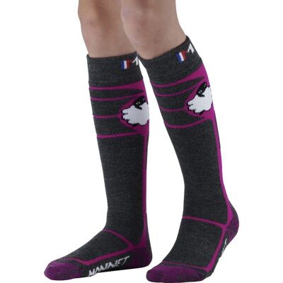 Chaussettes de ski MONNET WOOLY (ROSE) Enfant 27-28 - Publicité Chaussettes de ski MONNET WOOLY (ROSE) Enfant 27-28 - Publicité