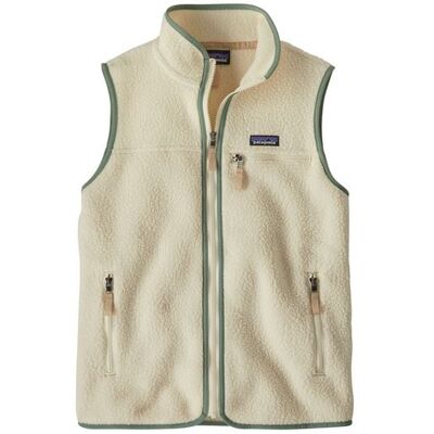Polaire PATAGONIA W's Retro Pile Vest (Natural w/Ellwood Green) Femme XL - Publicité Polaire PATAGONIA W's Retro Pile Vest (Natural w/Ellwood Green) Femme XL - Publicité