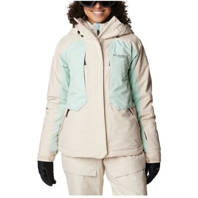Veste de ski Columbia Highland Summit (Dark Stone, Aqua Haze) femme M - Publicité Veste de ski Columbia Highland Summit (Dark Stone, Aqua Haze) femme M - Publicité