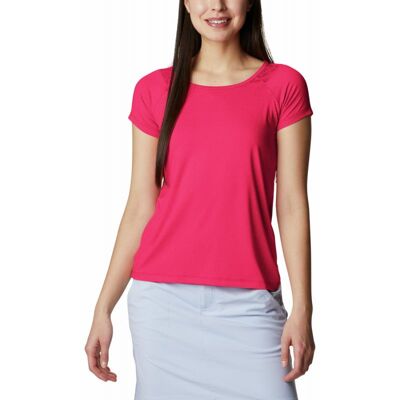 T-shirt COLUMBIA Peak To Point II Ss Tee (Red Hibiscus Heather) Femme M - Publicité T-shirt COLUMBIA Peak To Point II Ss Tee (Red Hibiscus Heather) Femme M - Publicité