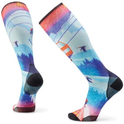 Chaussettes de ski SMARTWOOL Zero Cushion OTC Ski Day Print (Laguna Blue) 46-49 - Publicité Chaussettes de ski SMARTWOOL Zero Cushion OTC Ski Day Print (Laguna Blue) 46-49 - Publicité