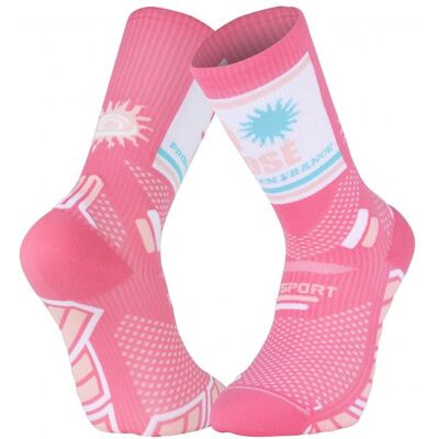 Chaussettes de trail BV SPORT SOCQUETTE TRAIL ULTRA.2 COLLECTOR "NUTRI" ROSE 45-47 - Publicité Chaussettes de trail BV SPORT SOCQUETTE TRAIL ULTRA.2 COLLECTOR "NUTRI" ROSE 45-47 - Publicité