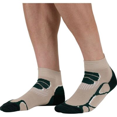 Chaussettes de randonnée MONNET TREK BASSE EXTRA LIGHT (Beige / Vert) 35-36 - Publicité Chaussettes de randonnée MONNET TREK BASSE EXTRA LIGHT (Beige / Vert) 35-36 - Publicité