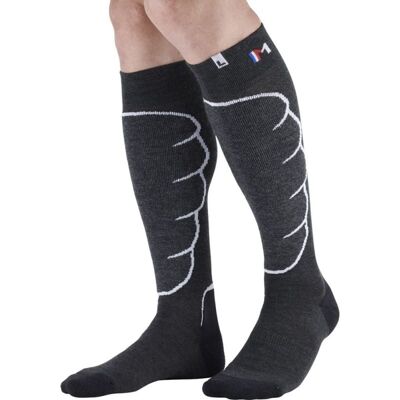 Chaussette de ski de randonnée MONNET SKI TOURING (BLANC) 45-46 - Publicité Chaussette de ski de randonnée MONNET SKI TOURING (BLANC) 45-46 - Publicité