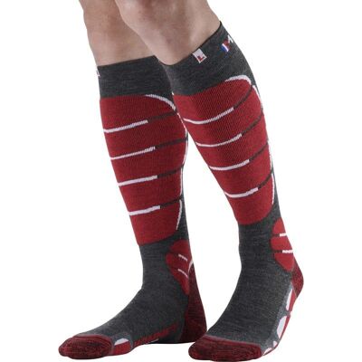 Chaussettes de ski MONNET MI-BAS SKI LIGHT (ROUGE) 43-44 - Publicité Chaussettes de ski MONNET MI-BAS SKI LIGHT (ROUGE) 43-44 - Publicité