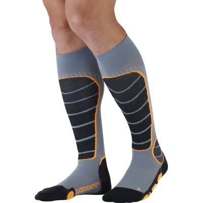 Chaussettes de ski MONNET MI-BAS SKI FREERIDE (GRIS/ORANGE) 39-40 - Publicité Chaussettes de ski MONNET MI-BAS SKI FREERIDE (GRIS/ORANGE) 39-40 - Publicité