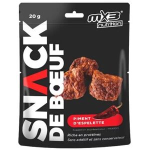 Snack lyophilisé MX3 Nutrition Snack Boeuf au Piment d'Espelette (20g) TU - Publicité Snack lyophilisé MX3 Nutrition Snack Boeuf au Piment d'Espelette (20g) TU - Publicité