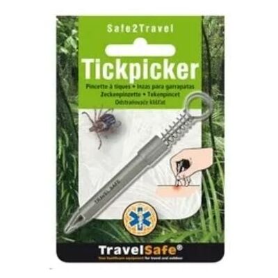 Travelsafe TS54 Outil d’enlèvement de tiques en acier inoxydable - Kit de survie - Publicité Travelsafe TS54 Outil d’enlèvement de tiques en acier inoxydable - Kit de survie - Publicité