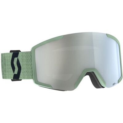 Masque de ski SCOTT Shield (soft green/black - AMP white chrome S2 ) Cat.2 ONE SIZE - Publicité Masque de ski SCOTT Shield (soft green/black - AMP white chrome S2 ) Cat.2 ONE SIZE - Publicité