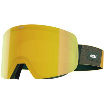 Masque de ski Cébé STRICKER2 HERITAGE Taille L (KAKI GREEN - DARK GREY REVO FLASH GOLD - CAT.3) Mixte TU - Publicité Masque de ski Cébé STRICKER2 HERITAGE Taille L (KAKI GREEN - DARK GREY REVO FLASH GOLD - CAT.3) Mixte TU - Publicité